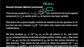 Lecture 15 - Revised simplex method