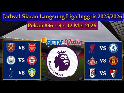 area88 x ape777 - Jadwal Liga Inggris Live SCTV - West Ham vs Arsenal - EPL 2025/2026 Pekan 36