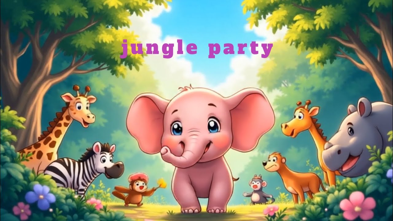 Stomp,stomp,stomp|elephant dance|elephant poem|jungle party|cocomelonlover|kids land