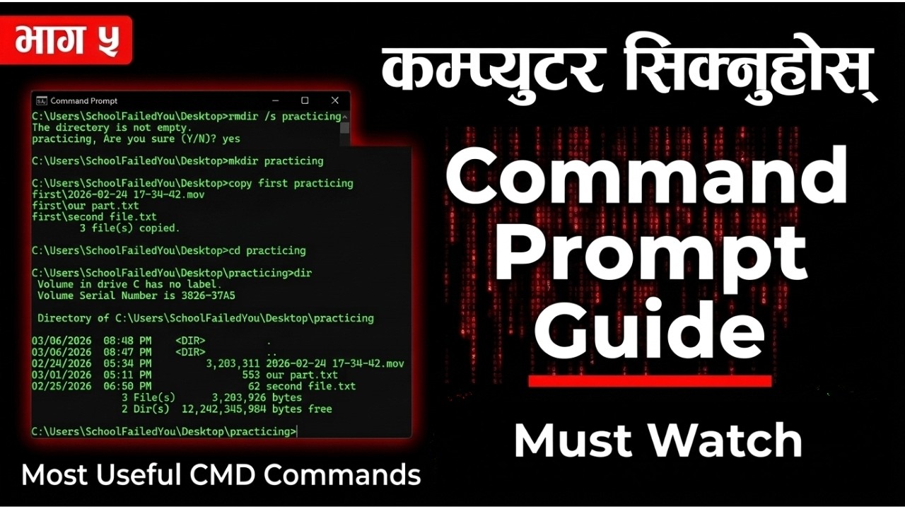 python complete command prompt setup tutorial (for... Command Prompt सिक्नुहोस् | Use Computer through Commands like Pro ...