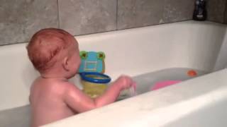 Berkley's bath time giggle