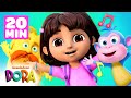 Dora's Music Fun w/ Grumpy Old Troll &amp; Boots! 🎶 20 Minute Compilation | Dora &amp; Friends