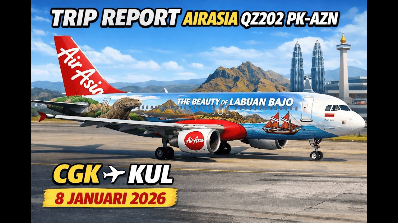 PART 1 TRIP REPORT: AIRASIA QZ-202 | Jakarta (CGK) to Kuala Lumpur (KUL) | 8 Januari 2026