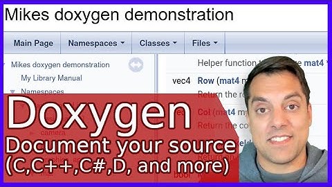 Doxygen installation and quick start for C, C++, D, and more in 20 minutes!