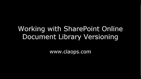 Working with SharePoint On-line Document Library Versioning