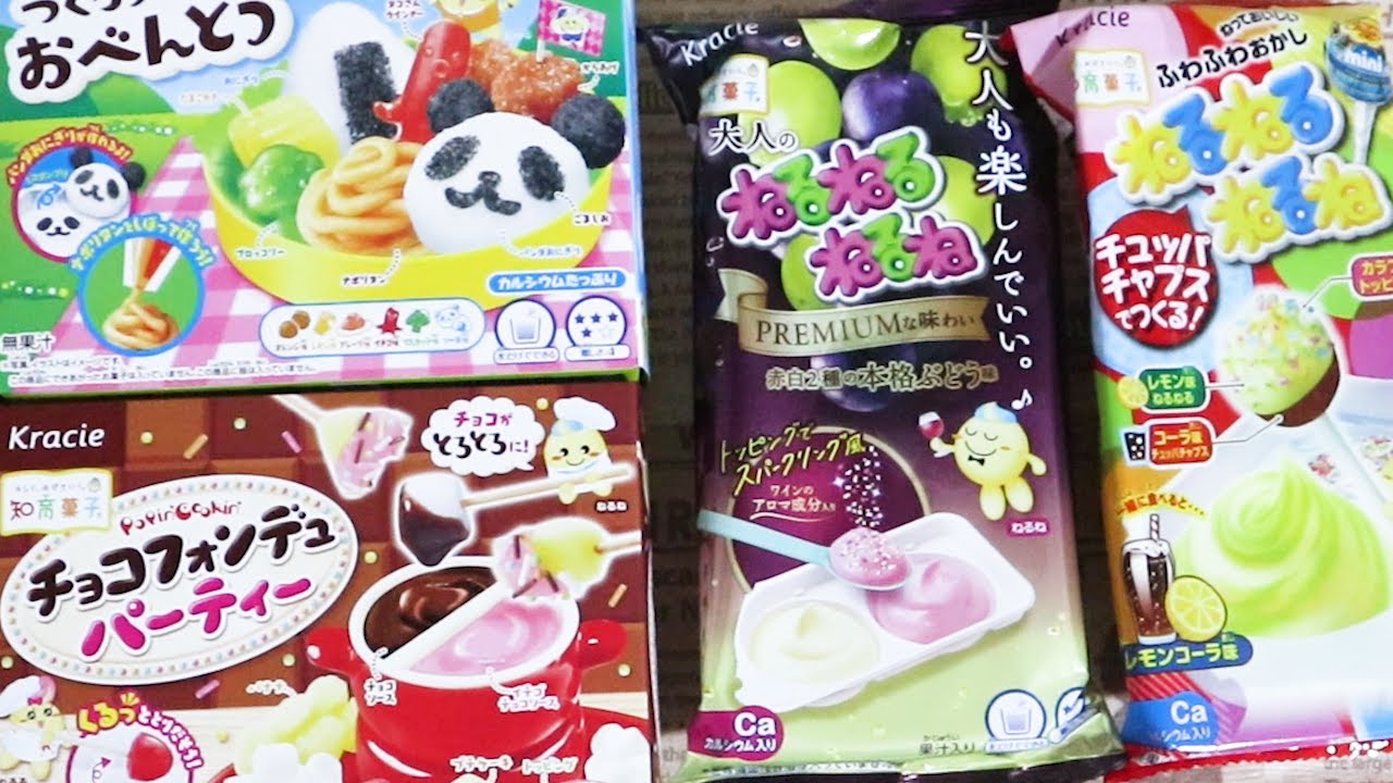 クラシエから新発売のポッピンクッキンを作ったよ♪ねるねるねるね、おべんとう、チョコフォンデュ