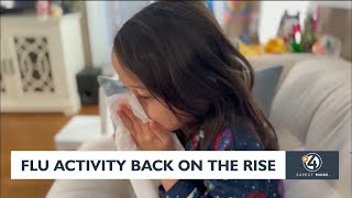 Flu activity back on the rise