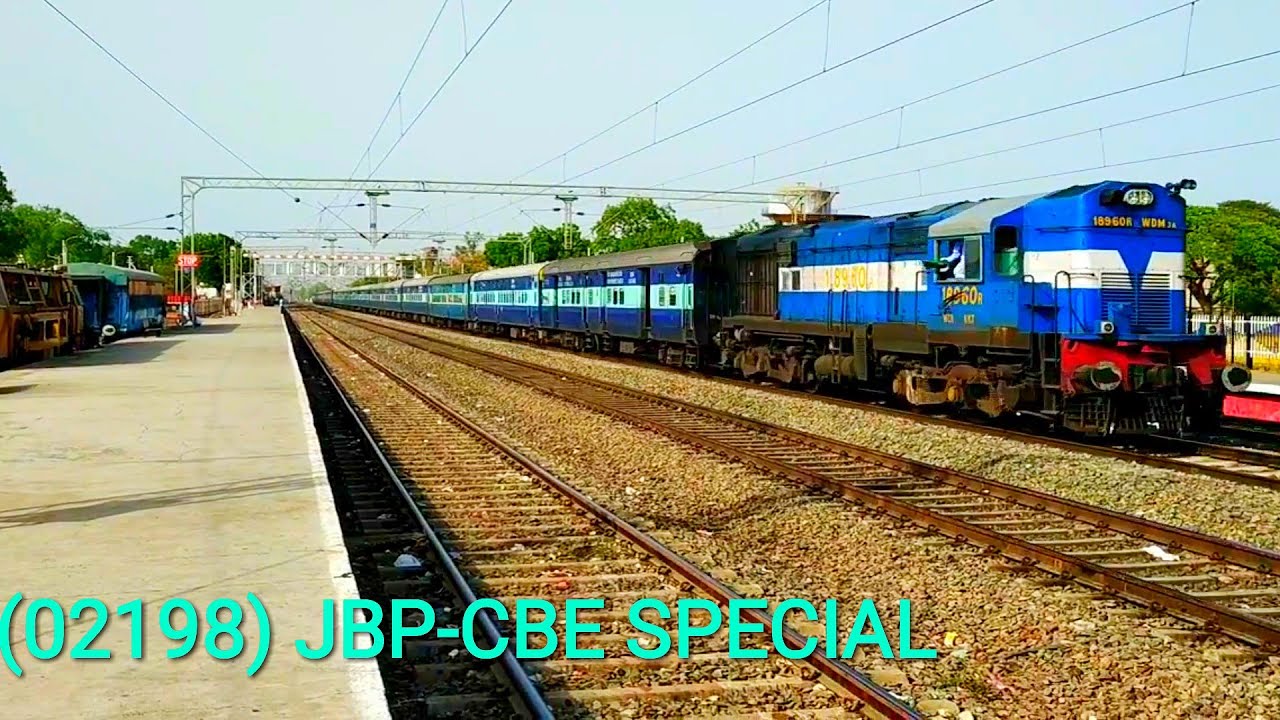 FULL HONK ATTACK:(02198)JBP-CBE SPECIAL EXPRESS JUMP OVER KHIRKIYA.