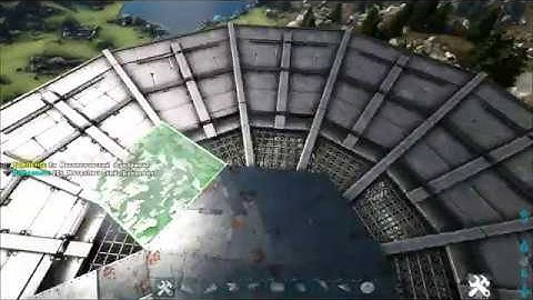 Ark: Survival evolved. Cliff platform foundation with Tek Generator.