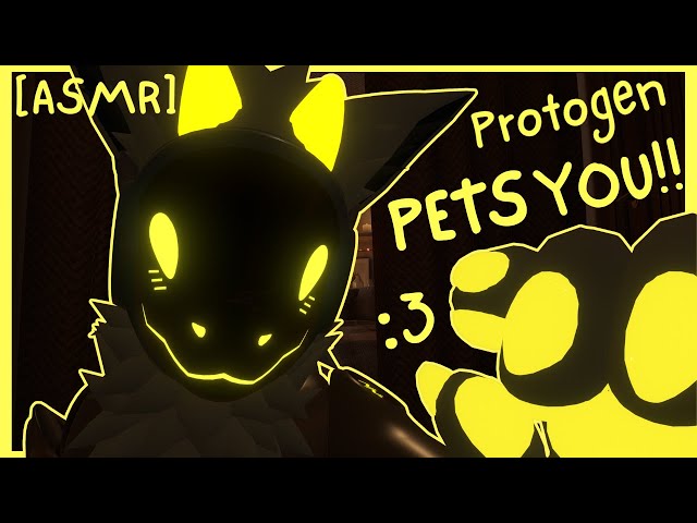 [Furry ASMR] Silly Protogen pets you to sleep :3 [Sleep-aid] [Soft-spoken] [Visual triggers]