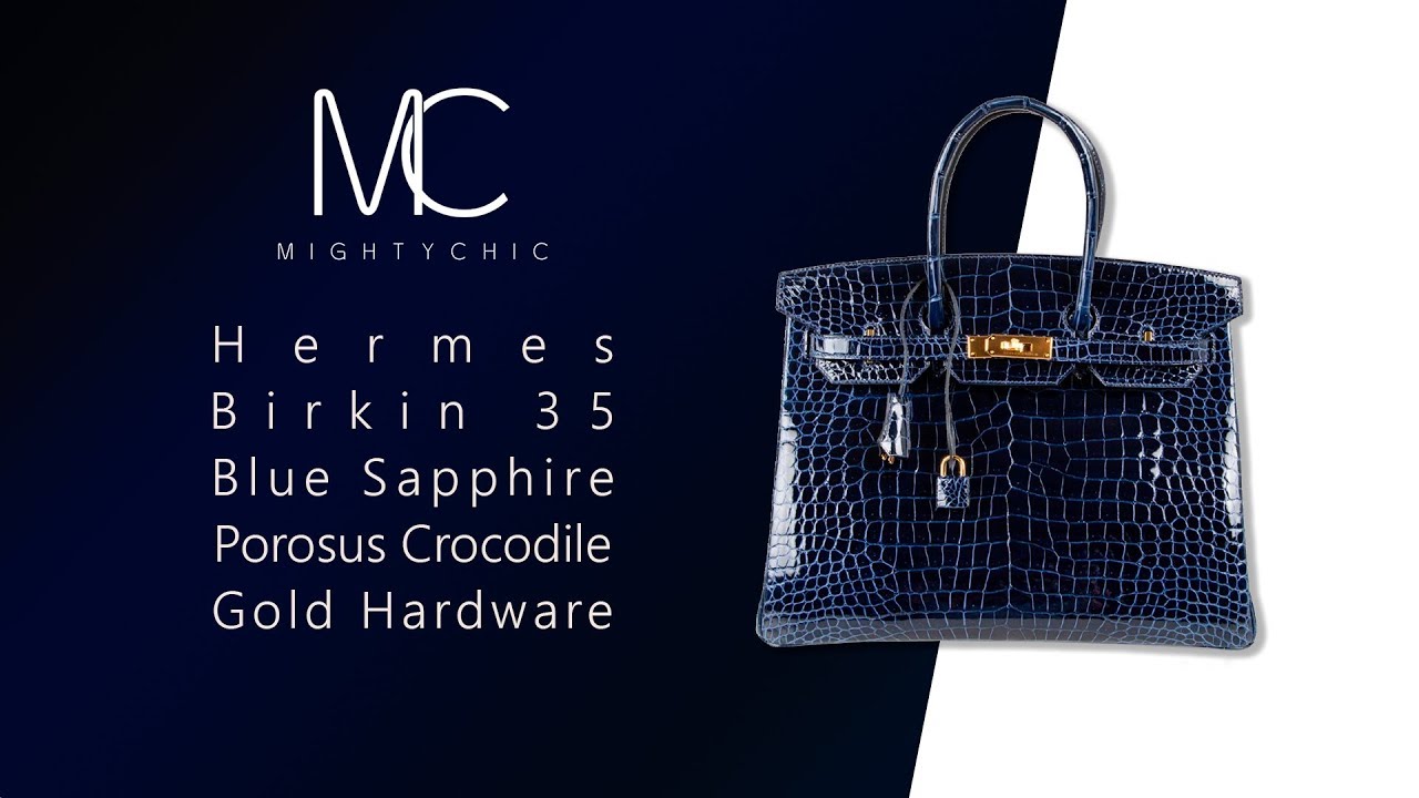 Hermes Birkin Bag 25cm Blue Sapphire Niloticus Crocodile Palladium Hardware