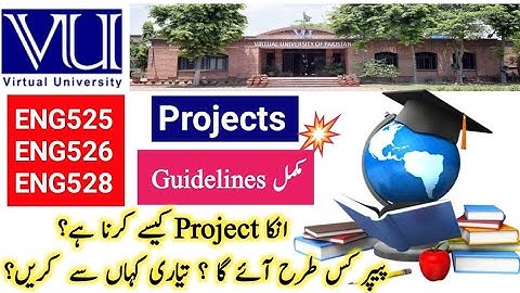 Eng525,526,528 Projects Guidelines | BS English Final Year Project in Virtual University