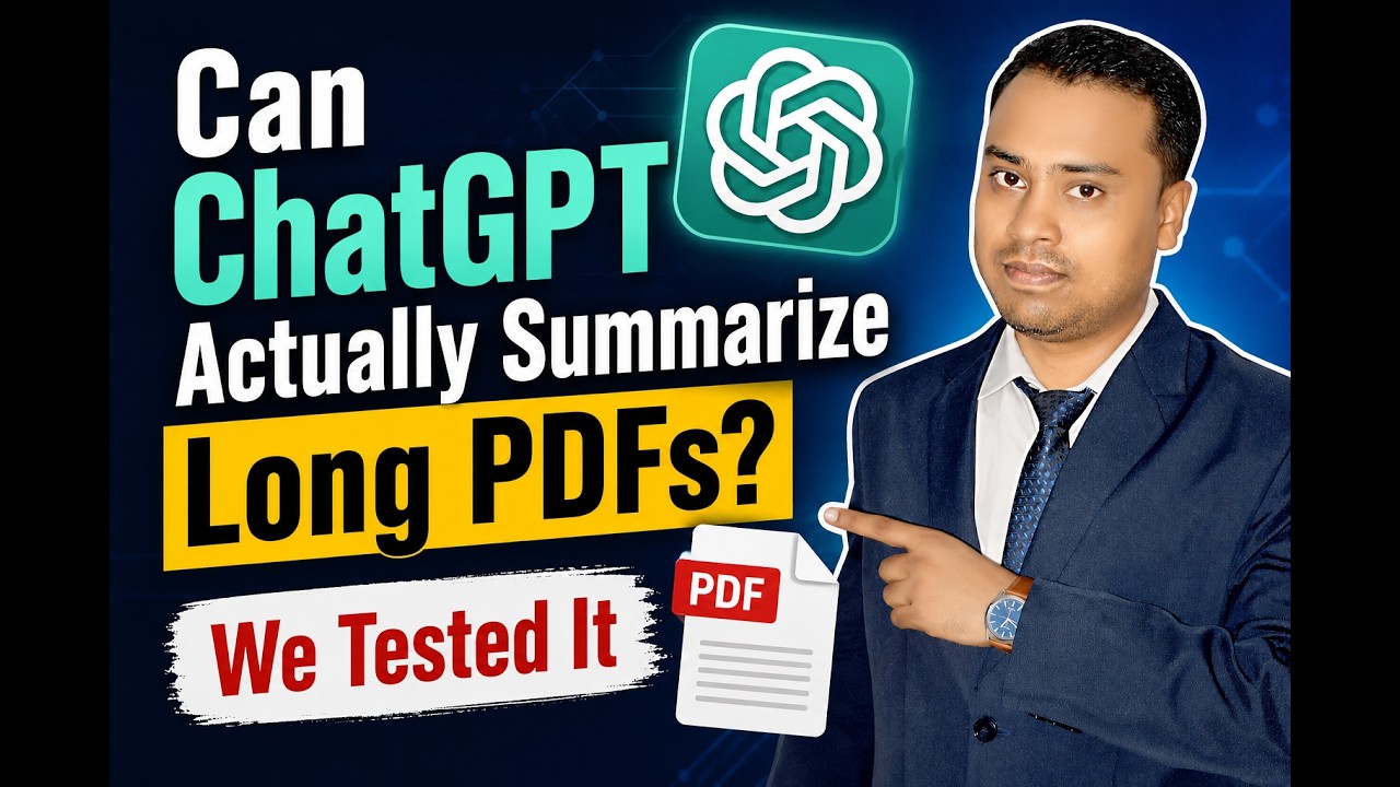 Can ChatGPT Actually Summarize Long PDFs? We Tested It | dasdigitalacademy | trilochan | chatgpt
