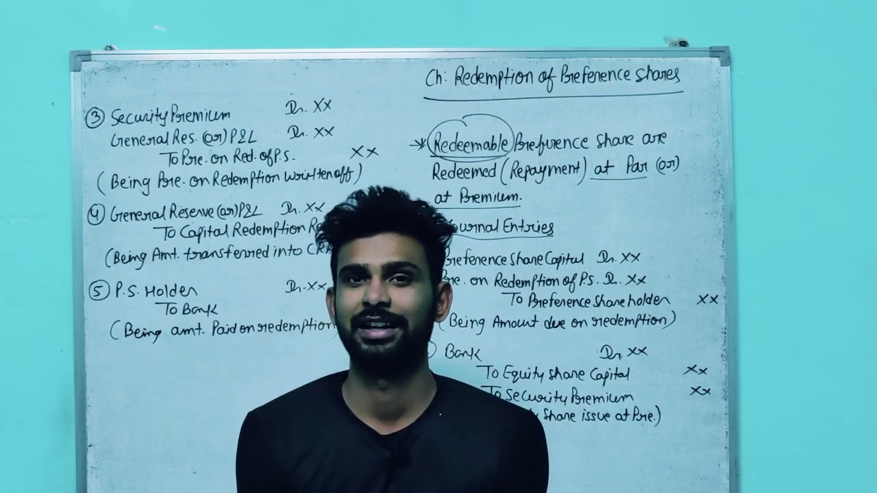 Redemption of preference shares || B.com || Corporate Accounting ||