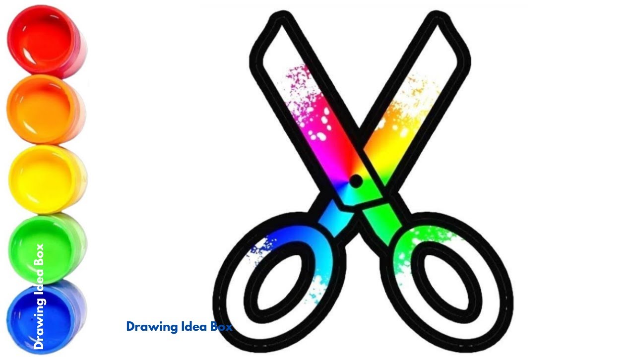 Рисование ножниц ✂️ | Веселый и простой урок для детей и идеи для рисования ножниц в коробке