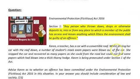 Statutory Interpretation scenario question