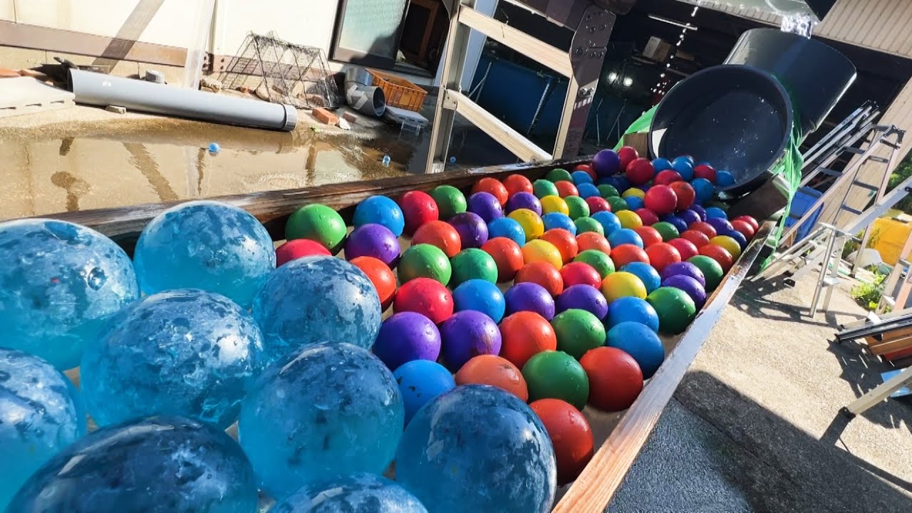 Marble Run☆ A dam-style ball rolling game that collects water and balls