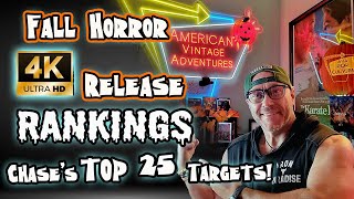 TOP 25 BEST Fall Horror 4k Releases RANKED! Chase's Targets | Physical Media News