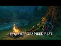 A Hero Rests by the Campfire | Fantasy Adventure Sleep Music (9 Hours)