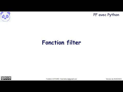 PF avec Python : La fonction « filter » - YouTube
