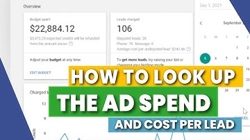 Local Service Ads Tutorial: How to Look Up The Ad Spend and Cost per Lead (Google Screened)