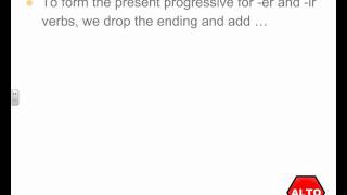 U8: present progressive (-er/-ir verbs)