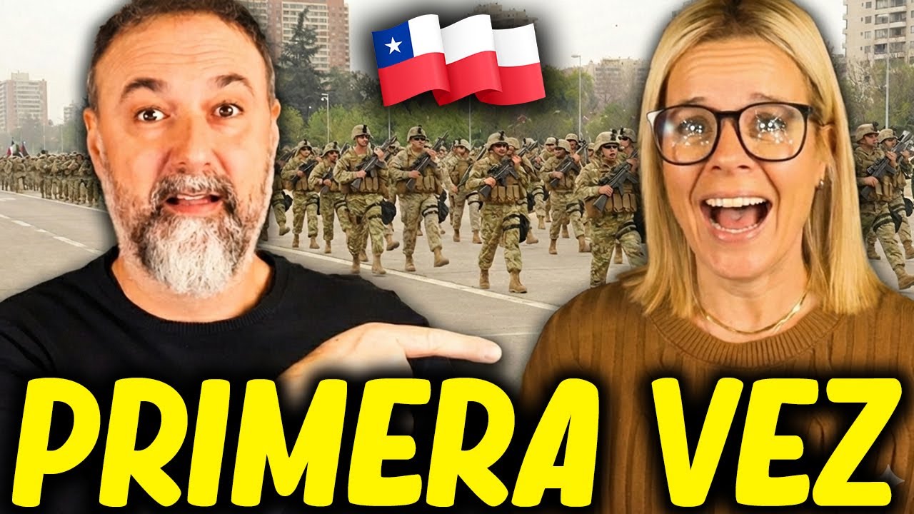 MI ESPOSA REACCIONA por PRIMERA VEZ al HIMNO de los INFANTES de MARINA de CHILE 🇨🇱😮