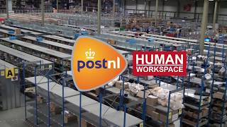 Treston Concept workstations by Human Workspace featuring Pcdata pick-to-light system - PostNL