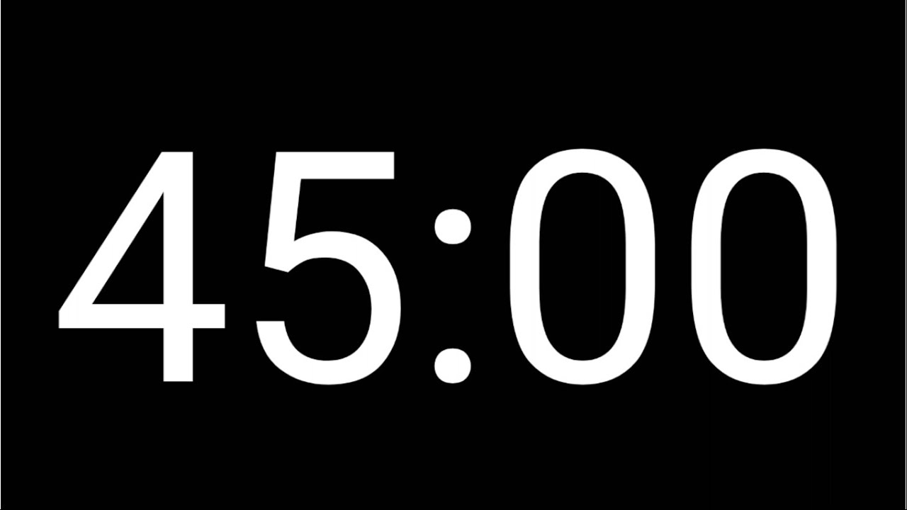 45 Minute Countdown Timer [ DARK MODE ] - YouTube