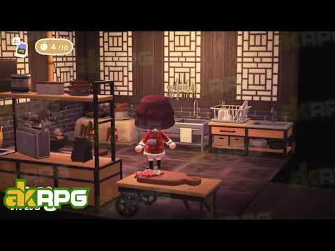 ACNH Japanese Retro Rustic Kitchen Design - Best Animal Crossing Asian Kitchen Ideas