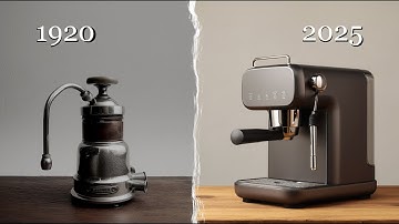 Evolution of Coffee Machines from 1920 to 2025 (4K Video)