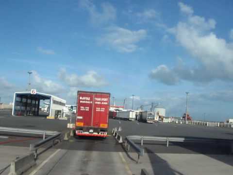 Calais port - We are driving in the port and check in! - YouTube