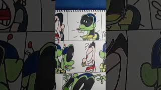 Fan-Made Sml Drawing Short Alien Jeffy Threw Up On Bully With Green Acid