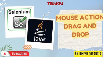 Part 24: Mouse Action | Drag and Drop With Java Selenium | Telugu
