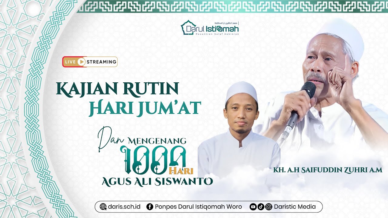 🔴 Kajian Rutin Jum'at dan Memperingati 1000 Hari Agus Ali Siswanto Al-Hafiz