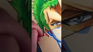 Pop Art Style Roronoa Zoro Drawing One Piece Character 4 Different Style
