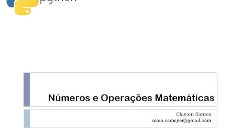 Programação em Python (Números e Operações Matemáticas)