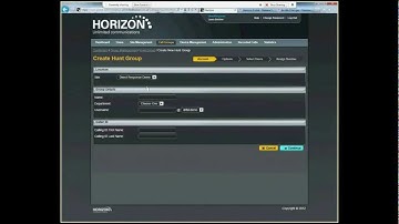 Creating a hunt group on the Horizon platfrom