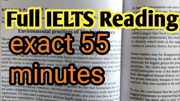 IELTS READING in 55 minutes Reading Tips | FULL READING TEST practice| SILBO  ielts reading answers - DayDayNews