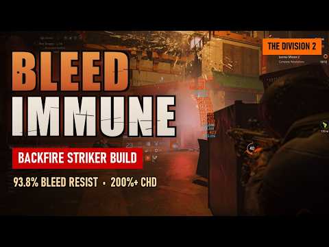 Division 2 Backfire Striker BLEED IMMUNE Build | 93.8% Bleed Resist, 200%+ Crit Damage