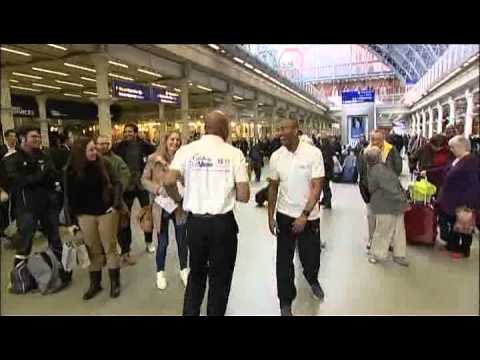 Colin Jackson And Kriss Akabusi Line Up For London 2012 - YouTube