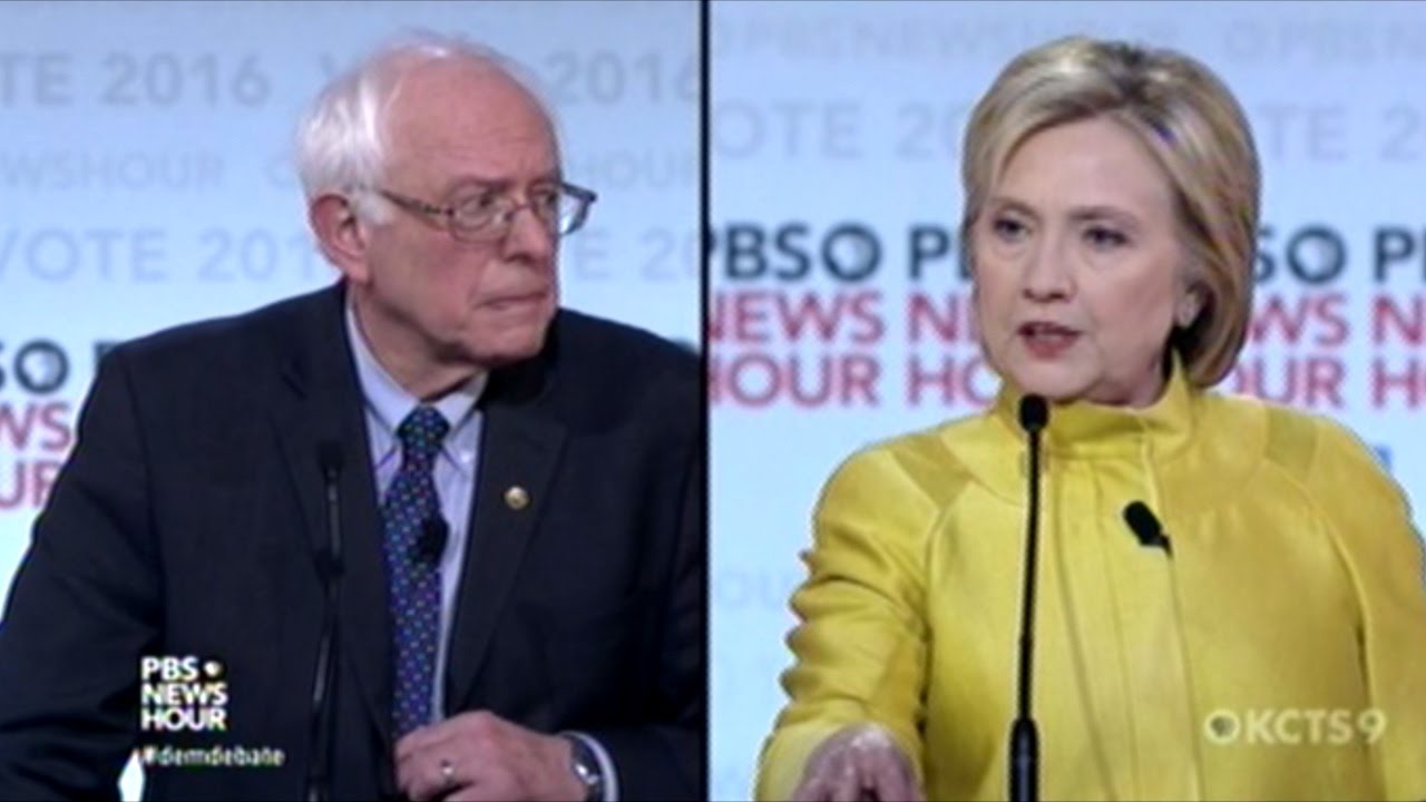 BERNIE SANDERS vs HILLARY CLINTON DEMOCRATIC PRESIDENTIAL DEBATE IN ...