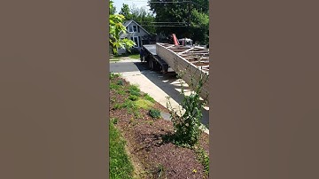 delivering the roof trusses for David