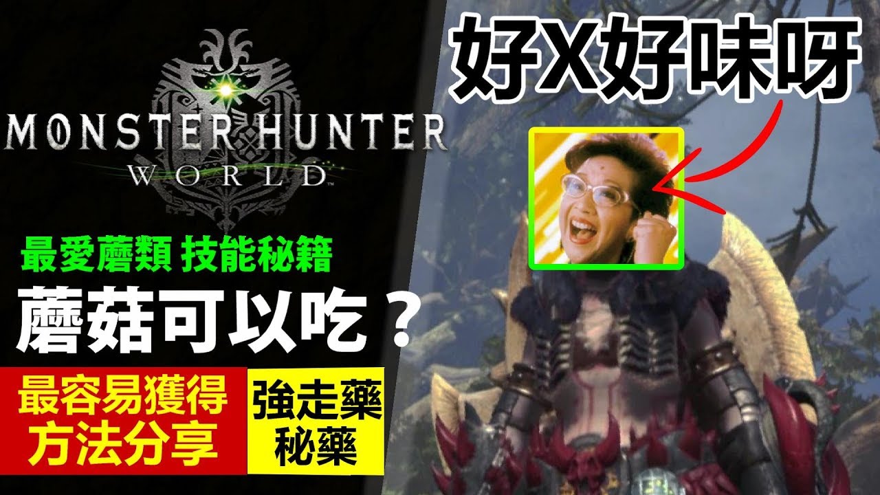 Mhw 最容易獲得強走藥秘籍 蘑菇神秘效果公開最愛蘑類技能效果詳細講解 Monster Hunter World 魔物獵人世界 Ps4 Pc 中文gameplay Youtube