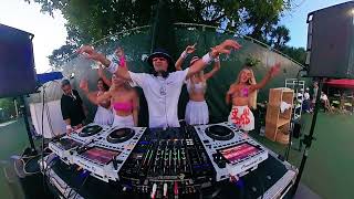 Papi Steak BBQ and DJ set on the Tennis Court with some of the Hottest girls in Tennis!!!!