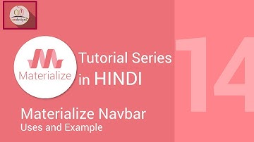 Materialize css tutorial in hindi - Navbar, Dropdown, Hoverable