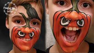 The Living PUMPKIN - Halloween Face Paint Tutorial