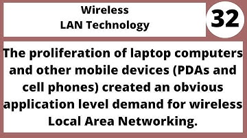 Wireless LAN Technology Wireless and Mobile Computing in Hindi Urdu LECTURE 32