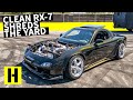 FD RX-7 Gets Ruthless in our Yard. Headphone Warning - This Thing is LOUD