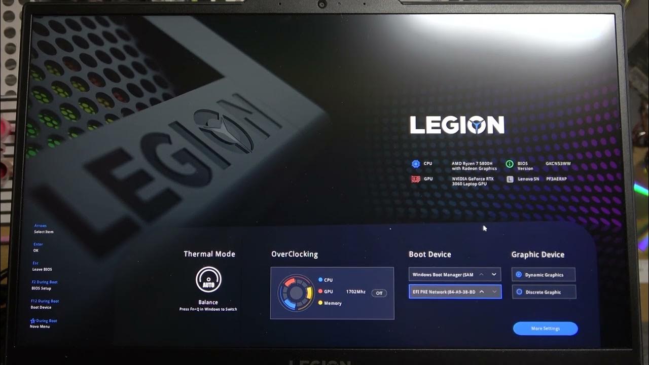 How To Open Advanced BIOS Settings On Lenovo Legion Laptop - YouTube